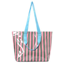 PVC Toted Bag for Women,Large Plastic Toted Purses-greenpink