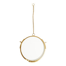 Cadre de fleur pressé par verre circulaire en métal pour-15cm