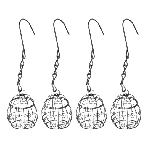 Simple Installation Hanging Bird Feeder Birdcage Shaped-4P