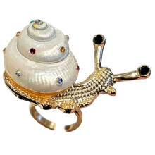 Trendy Seashells Snail Ring Retro Bohemian Design Alloy-B