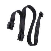 Flat 12VHPWR To Double 8PIN GPU Power Cable Easy-Black