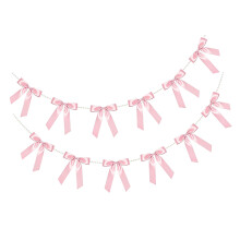 Lot de 2 rubans élégants en perles d'imitation pour décorer-Rose