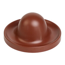 Heavy Bottomed Reptiles Feeders Dish Round Wide-Reddish Brown