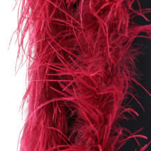 Elegant Ostriches Plumage Scarf For Formal Dresses And-Claret