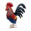 Garden Decorative Ornaments Realistic Iron Chicken-red blue 1
