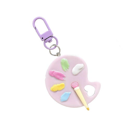 Artistic Miniature Palette Keychain Multicolor Key-Purple