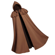 Middeleeuwse mantel met capuchon Renaissances Cape-Koffie kleur