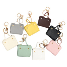 Porte-clés portefeuille en PU à la mode, 8 pièces, organisateur