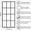 Bath Shower Screen Door Hinged 1400 x 800mm Framed Black Grid Square Safety Glass Panel 6