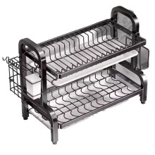 Dish Drying Rack with Utensil Holder, Cutting Board Holder, and Drainboard Tray - Space-Saving Kitchen Counter Organizer