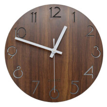 12 Pulgadas Reloj De Pared Redondo Decorativo De Madera Estilo Toscano País Rústico Diseño De Numeral Árabe Vintage