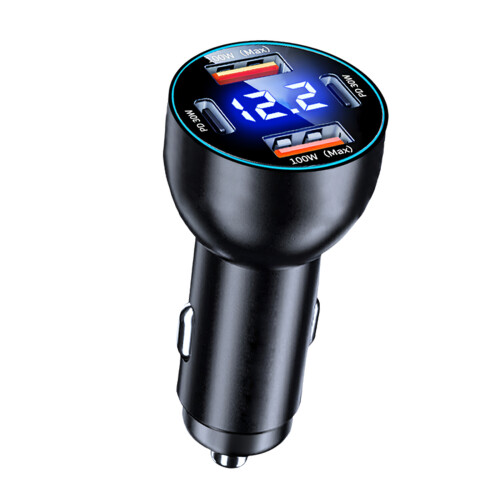 Chargeur de voiture à écran numérique, Double port USB-2USB 2PD
