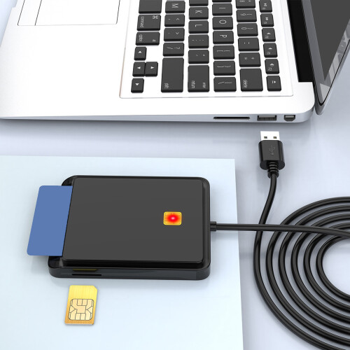 Multifunctional USB 2.0 Intelligent Card Reader For CAC-Black 2
