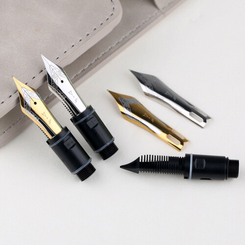 Interchangeable Flexible Metal Tip Fountain-Gold plated EF tip 2