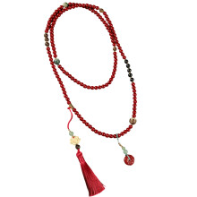 Unique Glass Bead Fringe Chain Necklace Long Crossbody for-B