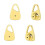 Brass Crafted Earring Position Holders Floral Shape-Gold 1