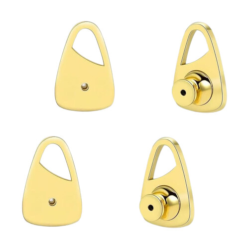 Brass Crafted Earring Position Holders Floral Shape-Gold