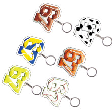 Set of 6 Portable Acrylic Keychain Charm 67 Sports Designs for
