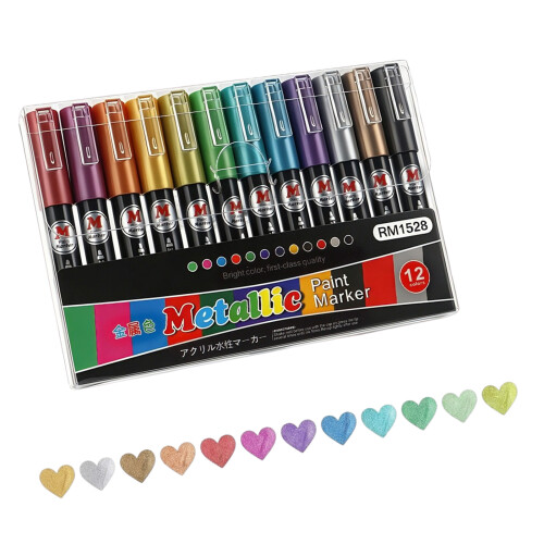 Ensemble de marqueurs acryliques couleurs-tige noire