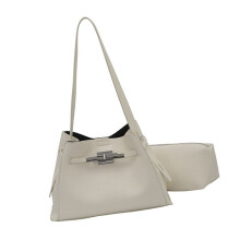 Sac à bandoulière étanche avec pochette intérieure et sac-Blanc