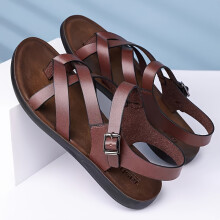 (Brown, 7.5) Men's 2026 New Roman Sandals Casual Fashion Sandals