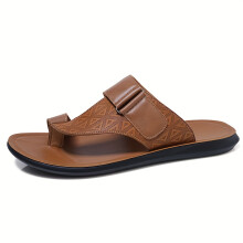 (Dark Brown, 8.5) Men'S Summer Vacation Street Anti-Slip Comfortable Fashion Slides