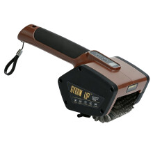 Cordless Electric Grill Brush LED Light Battery Level-brown