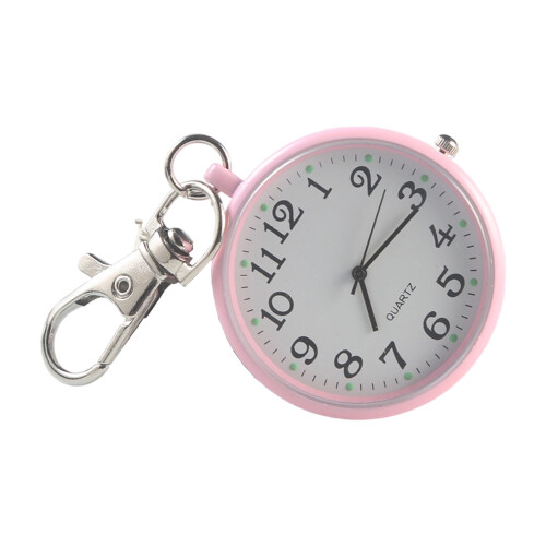 Compacts 3mm Thin Keychain Watch Key Holder Watch With-pink