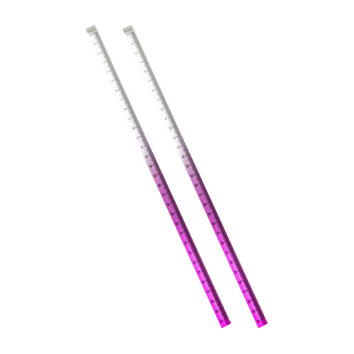 2Pcs Geometric Ruler School Office Ruler for-gradient zi