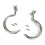 Pack of 2 Wall Hooks Set for Pool Cue Bridge Stick and-silver 1
