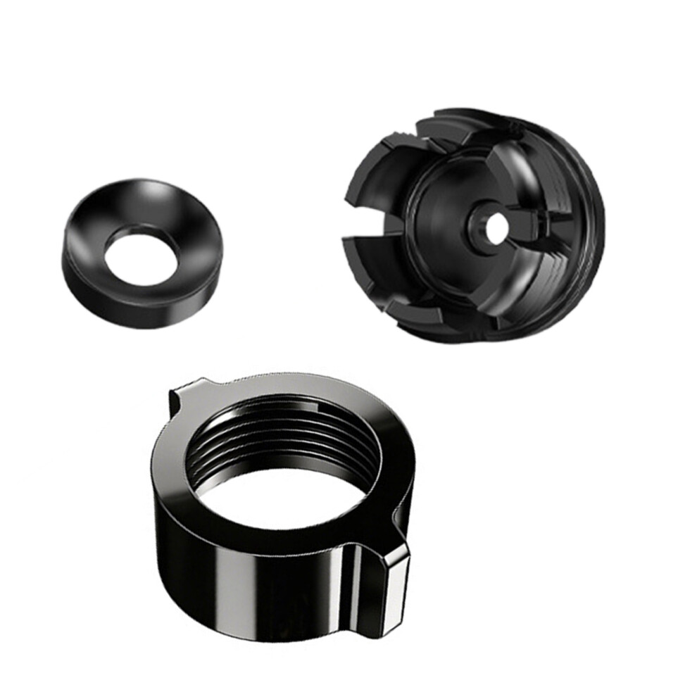 Abs Aluminum Screw Nut Cap And Pad For Universal 17Mm Ball Black 7751001544590