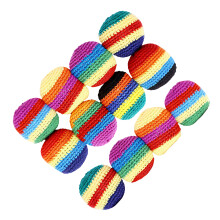 Premium Knitted Footbag Sacks Easy To Carry For Picnics-12 PCs