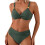 Maillot de bain haut et bas séparé, conception en-Vert armée S 1