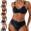Comfortable Swimsuit Set Nylon Separate Top Bottom Swimming-1 M 3