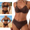 Comfortable Swimsuit Set Nylon Separate Top Bottom Swimming-1 M 4