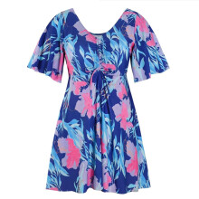 Robe de bain surdimensionnée, maillot de bain-Poudre colorée 5XL