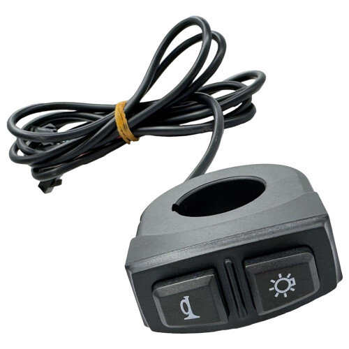 Scooter Light Switches Button 2 in 1 Headlight Horn-0.5m Cable
