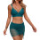Seductive Deep V Neck Bikini Split Swimwear-malachite green S 1