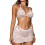 Tankini triangulaire maillots de bain ensemble 3 pièces-Rose M 1