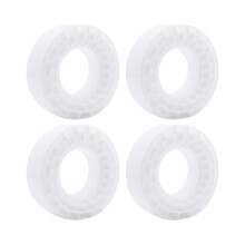 4Pcs Elastic Silicone Tire Liners 1.55inch for Miniature-White