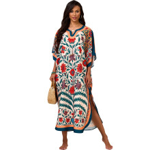 Comfortable Loose Fit Printed Beach Dress Perfect For-Section 6