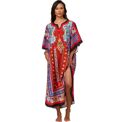 Robe de plage imprimée coupe ample confortable,-Article 7