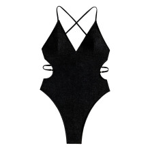 Maillot de bain ergonomique à séchage rapide, élastique, dos-L