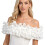 Off Shoulder Shawl Chic One Shoulder Polyester Wrap Flouncing 1