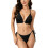 2 Piece Tankini Set With Scalloped Trim And Adjustable-Black M 1