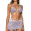 Ensemble de tankini 3 pièces élégant et réglable pour-Violet M 1