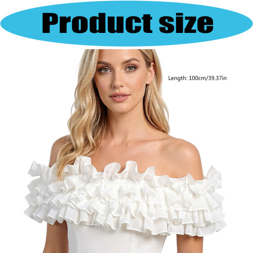 Off Shoulder Shawl Chic One Shoulder Polyester Wrap Flouncing 1