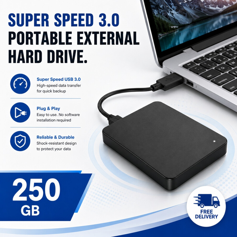 250Gb External Drive Hdd Xbox Pc Ps4 Usb3.0 914559646759