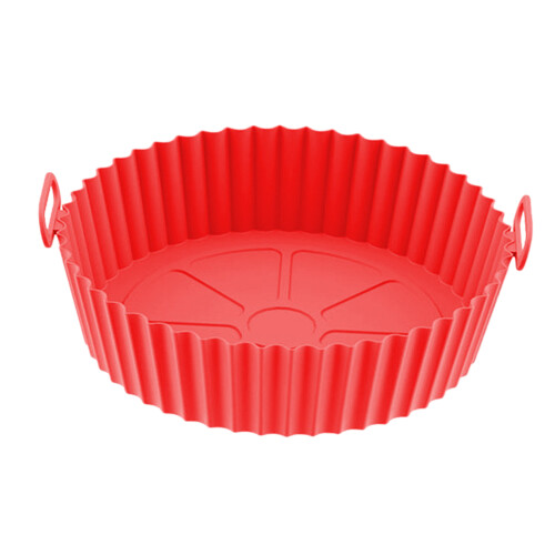Silicone Fryer Pot Liner Red Thick Reusable