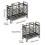 Easy Install Adhesive Wall Mounted-Gray double compartment 2